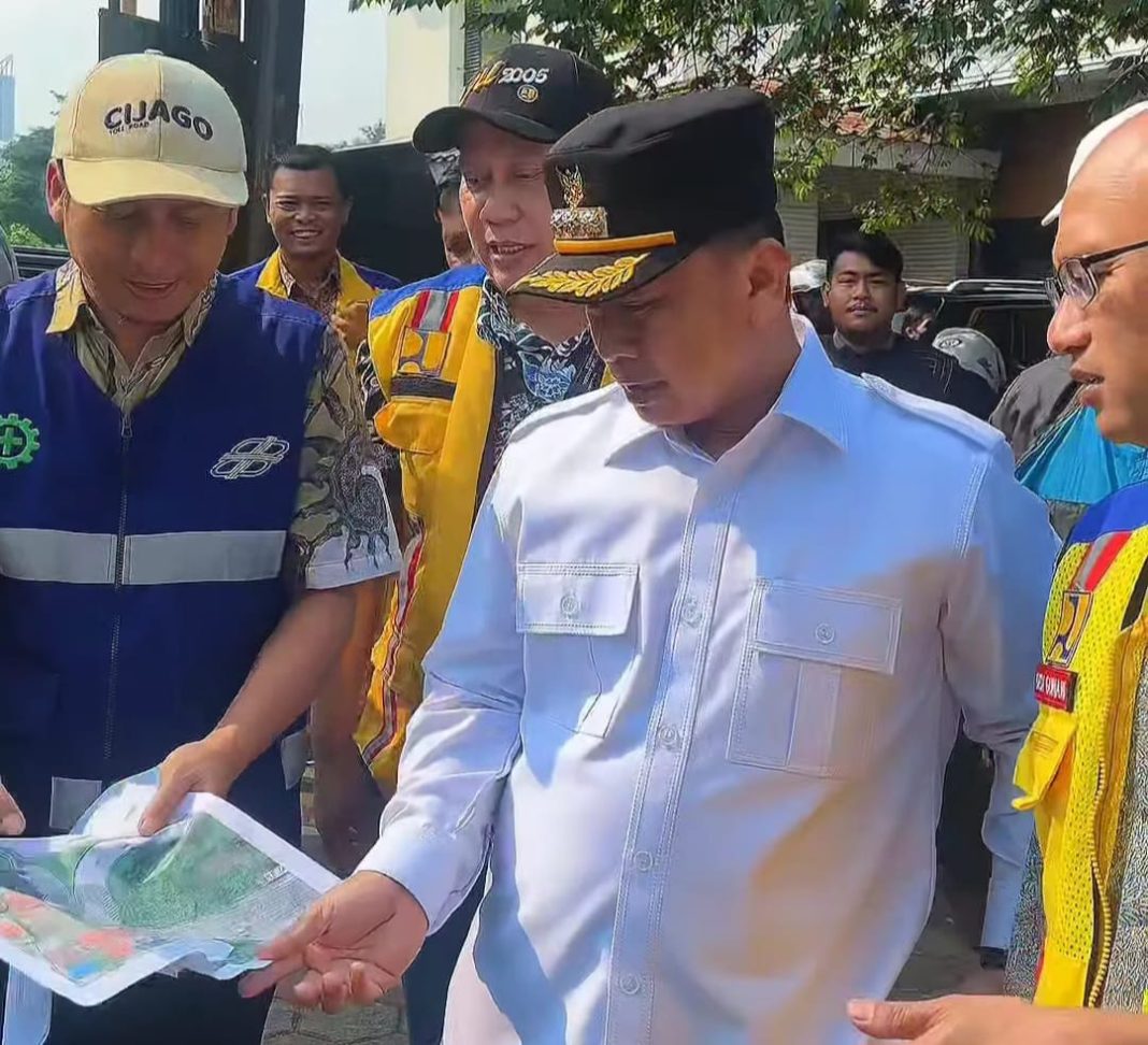 Wali Kota Depok, Supian Suri, turun langsung ke lokasi,di jalan Juanda rencana pembangunan flyover